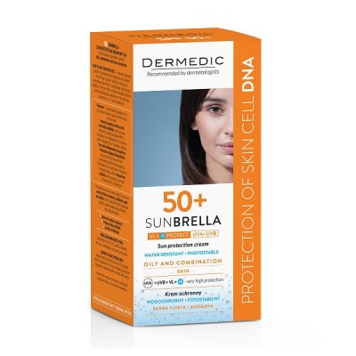 Купить dermedic sunbrella (дермедик) солнцезащитный крем для жирной и комбинированной кожи spf50+, 50г в Павлове