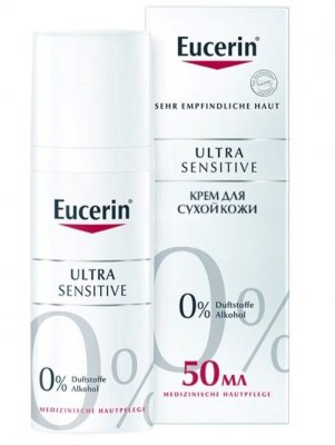 Купить eucerin ultrasensitive (эуцерин) крем для лица для чувствительной и сухой кожи успокоивающий 50 мл в Павлове
