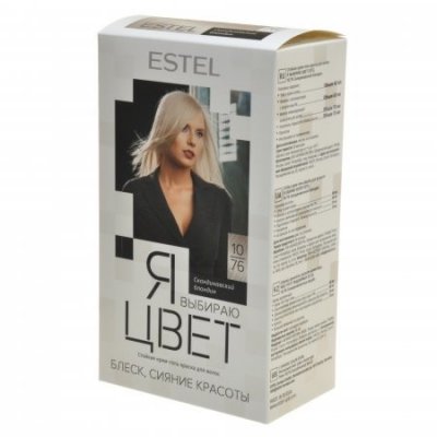 Купить estel (эстель) крем-гель краска для волос я выбираю цвет тон 10/76 скандинавский блондин в Павлове