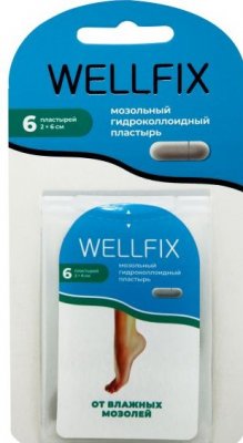 Купить пластырь веллфикс (wellfix) гидроколлоидные 2х6см, 6 шт в Павлове