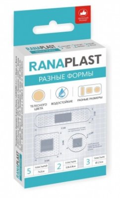 Купить пластырь ranaplast (ранапласт) набор пластыри водостойкие телесные 10 шт в Павлове