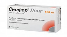 Купить сиофор лонг, таблетки с пролонгированным высвобождением 500 мг, 60 шт в Павлове