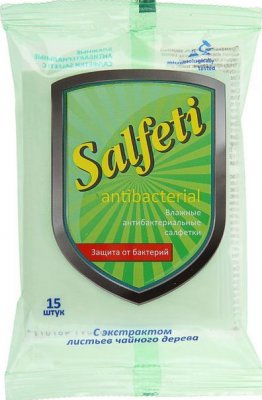 Купить salfeti (салфети) салфетки влажные антибактериальные чайное дерево 15шт в Павлове