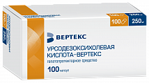 Купить урсодезоксихолевая кислота-вертекс, капсулы 250мг, 100 шт в Павлове