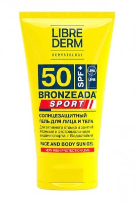 Купить librederm bronzeada sport (либридерм) гель солнцезащитный для лица и тела, 50мл spf150 в Павлове