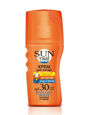 Купить sun time (сан тайм) крем для загара нежный для детей, 150мл spf30 в Павлове