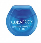 Купить curaprox (курапрокс) зубная нить вощенная с мятой, 50м, df834 в Павлове