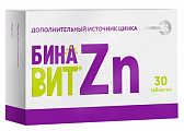 Купить бинавит цинк, таблетки покрытые оболочкой 30шт бад в Павлове