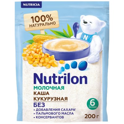 Купить nutrilon (нутрилон) каша молочная кукурузная с 6 месяцев, 200г в Павлове