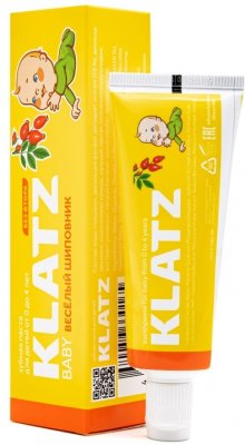 Купить klatz (клатц) зубная паста для детей 0-4лет веселый шиповник без фтора, 40мл в Павлове