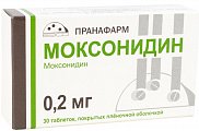 Купить моксонидин, таблетки, покрытые пленочной оболочкой 0,2мг, 30 шт в Павлове