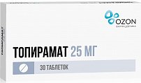 Купить топирамат, таблетки, покрытые пленочной оболочкой 25мг, 30 шт в Павлове