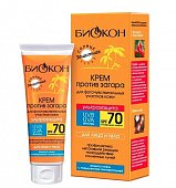 Купить биокон солнце крем против загара для чувствительной кожи ультразащита, 75мл spf70 в Павлове