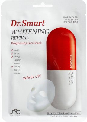 Купить dr. smart (др.смарт) маска тканевая для лица от пигментации с витаминным комплексом, 1 шт в Павлове
