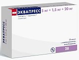 Купить эквапресс, капсулы с модифицированным высвобождением 5мг+1,5мг+20мг, 28 шт в Павлове