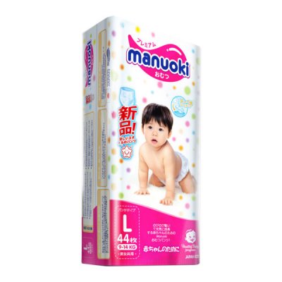 Купить manuoki (мануоки) подгузники-трусики детские, размер l 9-14кг, 44 шт в Павлове
