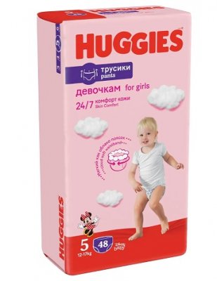 Купить huggies (хаггис) трусики 5 для девочек, 12-17кг 48 шт в Павлове