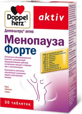 Купить doppelherz (доппельгерц) актив менопауза форте, таблетки, 30 шт бад в Павлове