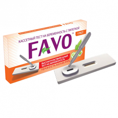 Купить тест для определения беременности favo кассетный с пипеткой, 1 шт в Павлове