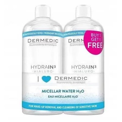 Купить дермедик гидреин 3 гиалуро (dermedic hydrain3) мицеллярная вода 500 мл 2шт в Павлове