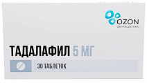 Купить тадалафил, таблетки, покрытые пленочной оболочкой 5мг, 30 шт в Павлове