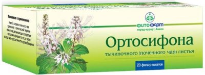Купить ортосифона тычиночного (почечного чая) листья, фильтр-пакеты 1,5г, 20 шт в Павлове