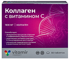 Купить витамир коллаген с витамином с, таблетки массой 1100 мг 30шт бад в Павлове