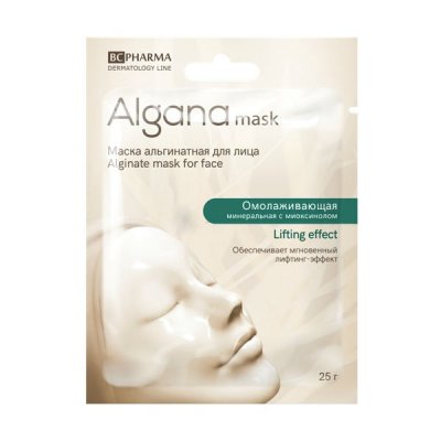 Купить альгана маск (alganamask) маска для лица альгинатная омолаживающая минеральная, 1 шт в Павлове