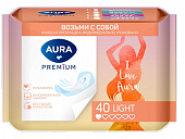 Купить aura premium (аура премиум) прокладки ежедневные ультратонкие light 40шт в индивидуальной упаковке в Павлове