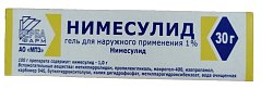 Купить нимесулид, гель для наружного применения 1%, 30 г в Павлове