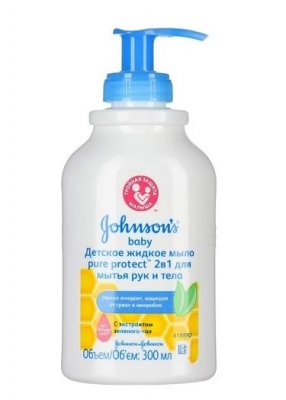 Купить джонсон беби pure protect мыло жид а/бакт2 в1 д/рук/тела, 300мл в Павлове