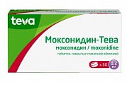 Купить моксонидин-тева, таблетки покрытые пленочной оболочкой 0,2 мг, 60 шт в Павлове