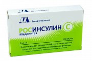 Купить росинсулин с медсинтез, суспензия для подкожного введения 100 ме/мл, флаконы 5мл, 5шт в Павлове