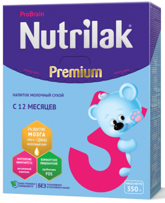 Купить нутрилак премиум 3 (nutrilak premium 3) молочная смесь с 12 месяцев, 350г в Павлове