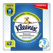 Купить kleenex (клинекс) бумага туалетная влажная classic clean 42шт в Павлове