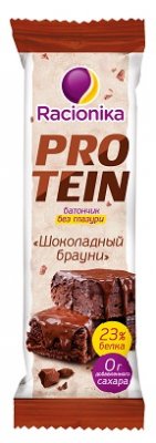 Купить racionika protein (рационика) батончик высокобелковый неглазированный со вкусом шоколадный брауни, 45г в Павлове