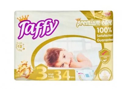 Купить taffy premium (таффи) подгузники для детей, размер 3 (4-9 кг) 34шт в Павлове