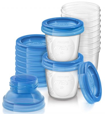 Купить avent (авент) набор контейнеров для хранения грудного молока 10шт+ стерильная чаша via(180мл) в Павлове