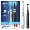 Купить oral-b (орал-би) электрическая зубная щетка 3772 с зарядным устройством 3757 белая+черная pro 3 d505.523.3н, 2шт. в Павлове