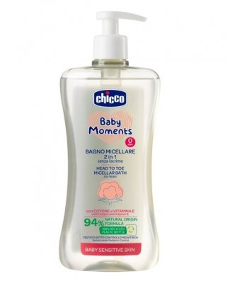 Купить chicco baby moments (чикко) пена для ванны 2 в 1 мицеллярная для новорожденных, 500мл в Павлове
