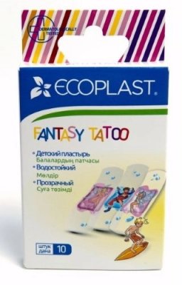 Купить ecoplast fantasy tatoo набор медицинских пластырей, 10 шт в Павлове