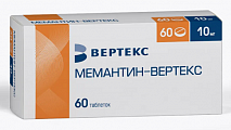 Купить мемантин-вертекс, таблетки, покрытые пленочной оболочкой 10мг, 60 шт в Павлове