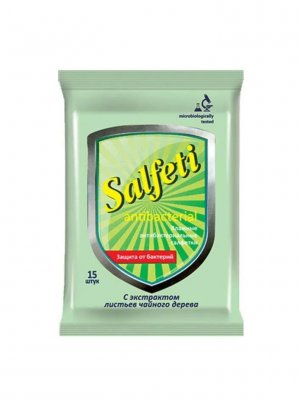 Купить salfeti (салфети) салфетки влажные антибактериальные очищающие 15шт в Павлове