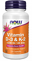 Купить now foods (нау фудс) витамин д3 1000 ме и к2 45мкг, капсулы 120шт бад в Павлове