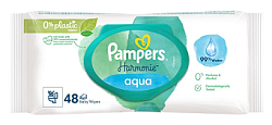 Купить pampers (памперс) салфетки влажные детские harmonie aqua 48шт в Павлове