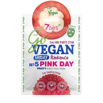 Купить 7 days go vegan маска для лица тканевая для тех, кто любит посочнее, 25г в Павлове
