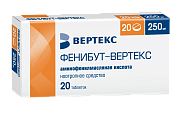 Купить фенибут-вертекс, таблетки 250мг, 20 шт в Павлове