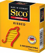 Купить sico (сико) презервативы ribbed ребристые 3шт в Павлове