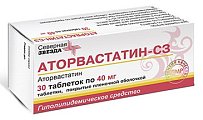 Купить аторвастатин-сз, таблетки, покрытые пленочной оболочкой 40мг, 30 шт в Павлове