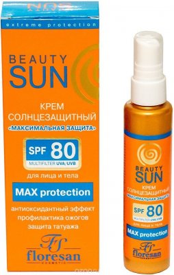 Купить флоресан (floresan) beauty sun крем солнцезащитный максимальная защита, 75мл spf-80 в Павлове